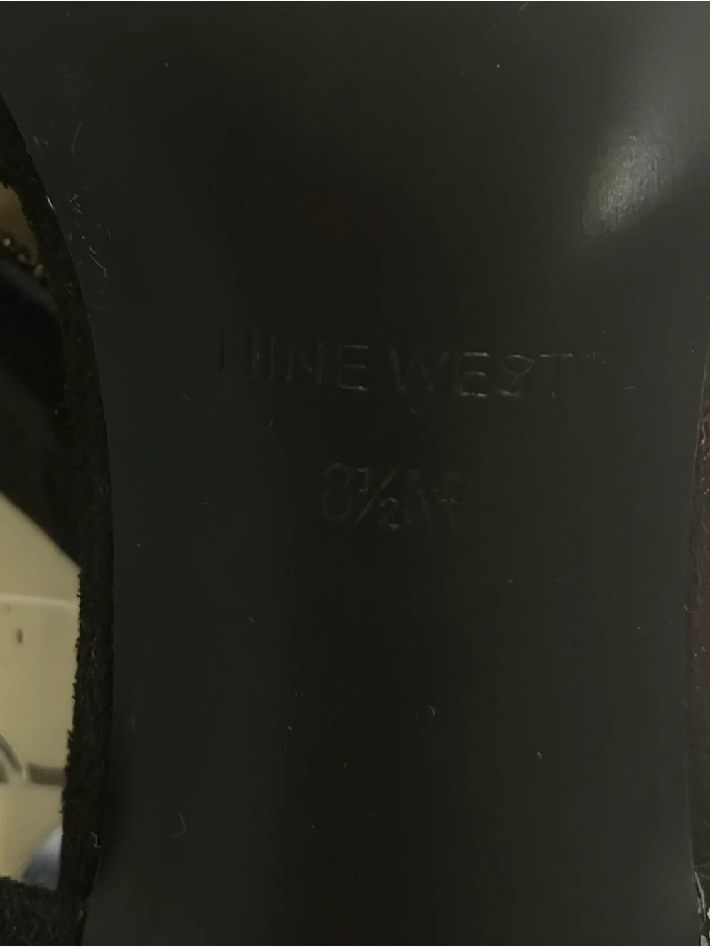 Nine West Black Pointed Toe Heels with Embellished Strap